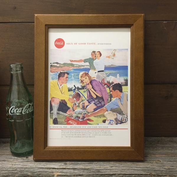 コカコーラ 広告 ミニポスター B5額入り 複製 ◇ Coca-Cola COKE