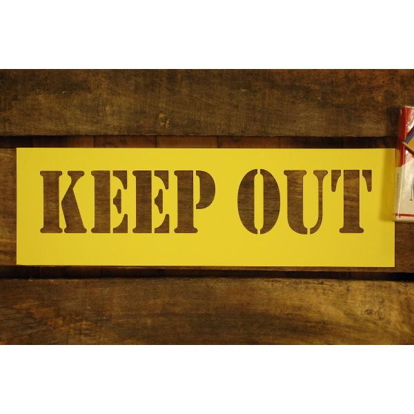 KEEP OUT ステンシル 型紙 ◇ キープアウト 立ち入り禁止 シート A4