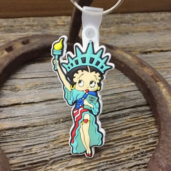 ベティちゃん 自由の女神 コス ラバー キーホルダー ◇ Betty Boop