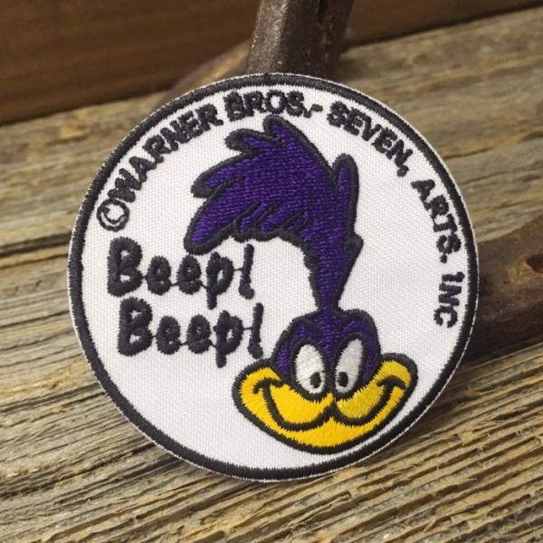 ロードランナー 丸型 刺繍 ワッペン ◇ パッチ Beep! ワーナー