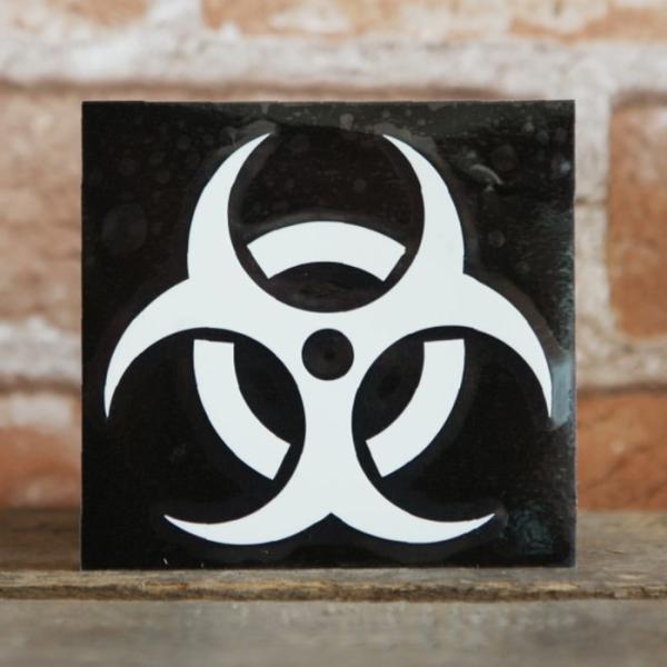 BIOHAZARD マーク 切文字 ステッカー ◇ バイオハザード 生物災害 警告