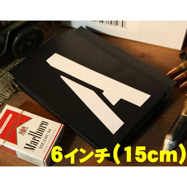ステンシル 型紙 文字 タテ 6インチ ◇ HANSON社 プラスチック製 