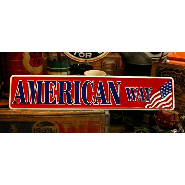 AMERICAN WAY ストリートサイン◇ アメリカ US看板 UFSTR20022