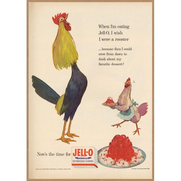 Jell-O レトロミニポスター B5サイズ 複製広告 ◇ ジェロ デザート