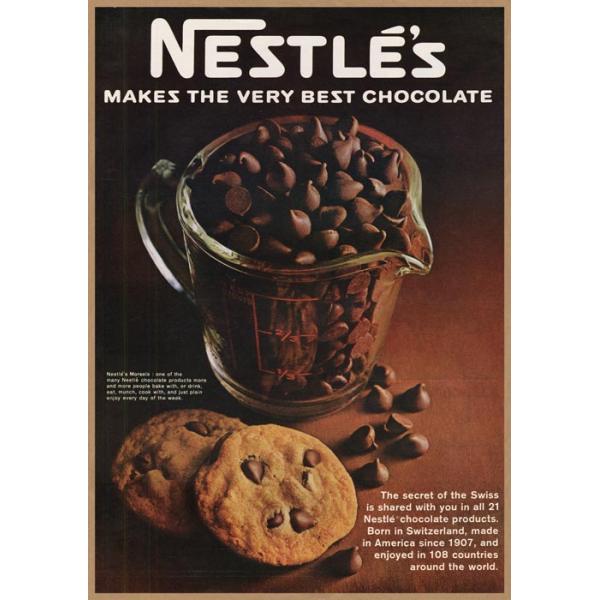 ネスレ チョコレート レトロミニポスター B5サイズ 複製広告 ◇ お菓子