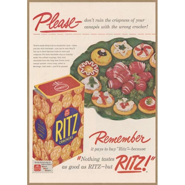 映画 ”ザ・クラッカー”のポスター 新品未使用のものです！ RITZ クラッカー ナビスコ レトロミニポスター B5サイズ 複製広告