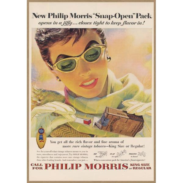 PHILIP MORRIS イラスト レトロミニポスター B5サイズ 複製広告