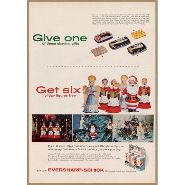 シック シェーバー レトロミニポスター B5サイズ 複製広告 ◇ SCHICK