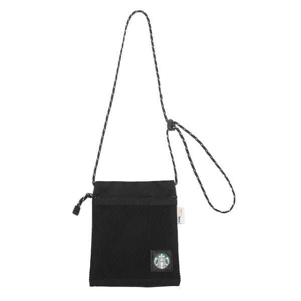 【新品・日本未発売】スターバックス　サコッシュ　クロス　ボディ　バック　希少品 スターバックス CORDURA Eco Fabricボトルサコッシュブラック