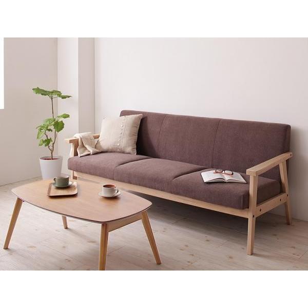 モカブラウン 木肘北欧ソファ Herttoniemi ヘルトニエミ 3P :62754