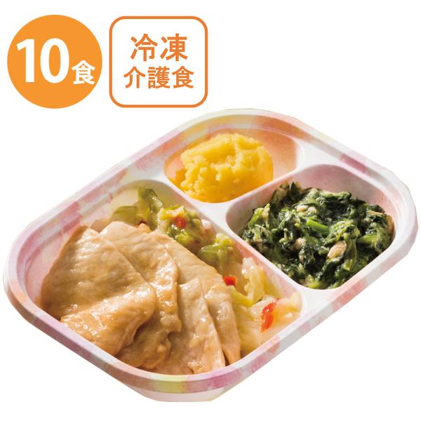 [冷凍] 日東ベスト ホスピタグルメセットN 豚肉の生姜焼き 165g×10個