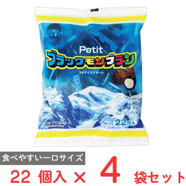 【100円OFF】 [アイス] 竹下製菓 プチブラックモンブラン（11ml×22個）×4袋