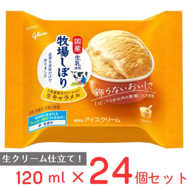 牧場しぼり [アイス] 江崎グリコ 牧場しぼり北海道産生クリーム仕立て