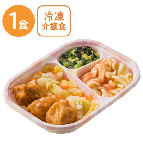 ●商品特徴主菜1品＋副菜2品のやわらかおかずセットです。冷凍保管ができ、食べたいときにいつでも簡単レンジ調理ができます。簡便で扱いやすい！レンジ調理温めるだけトレーのまま食べれば食器要らず【噛み易い物性】見た目は普通食のまま、やわらかく噛み...