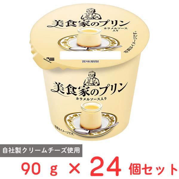 [冷蔵] 北海道乳業 美食家のプリン 90g×24個