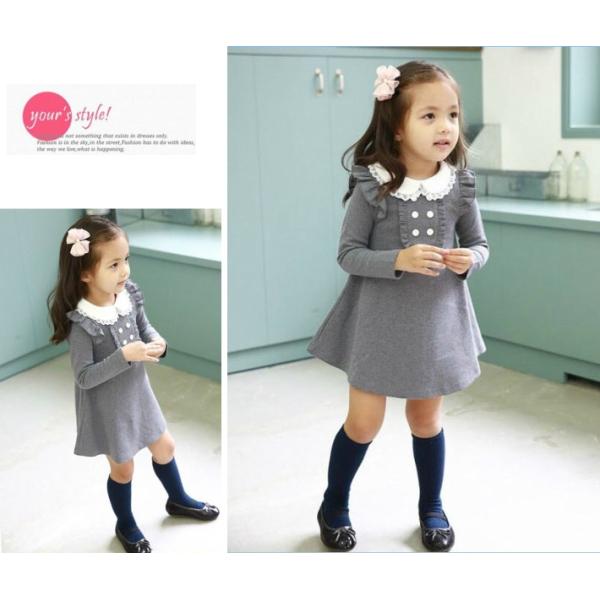 子供服 フォーマル ワンピース丸襟フリル グレー ネイビー ドレス 入園式 入学式 卒業式 結婚式 発表会 おしゃれ 綿 シンプルフォーマルワンピース Buyee Buyee Japanese Proxy Service Buy From Japan Bot Online