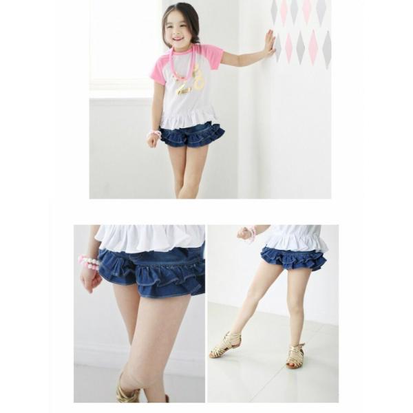 子供服 デニムパンツ キッズ 女児 2層フリルパンツ ショートパンツ ホットパンツ 女の子 ボトムス 短パン ジーパン Gパン 春コーデ 春コーデ 柔らか Buyee Buyee Jasa Perwakilan Pembelian Barang Online Di Jepang