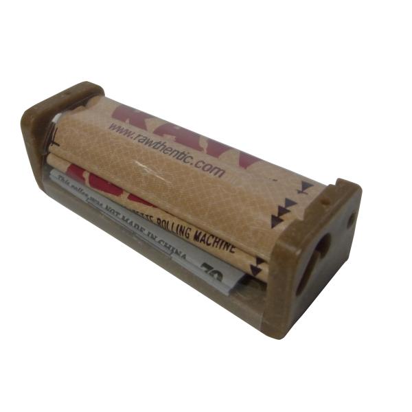 RAW　手巻きタバコ用ローリングマシーン。幅70mm。シングルサイズ（70mm）用。本体部分はヘンププラスチック使用のローリングマシーンです。ロールの交換ベルト1枚付属。
