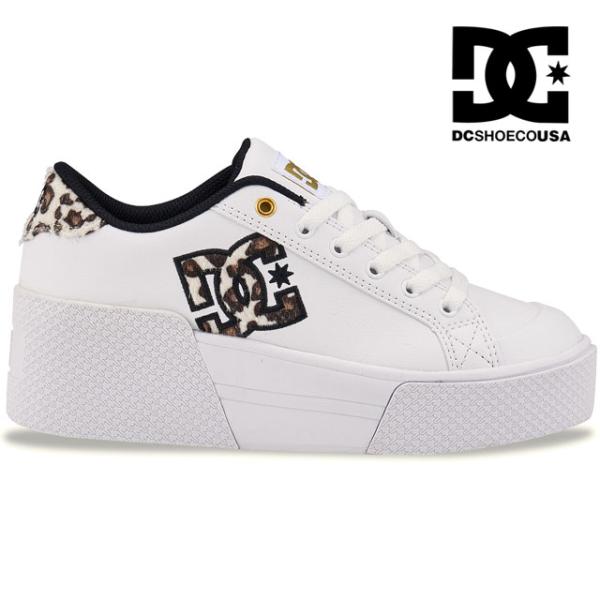 送料無料 スニーカー ローカット レディース AW 秋冬 新作 秋新作 冬新作 人気 流行 定番 2025 ディーシーシュー DC SHOES DW254602 WLB 厚底 チェルシー ライト ウェッジ チャンキーソール ウエッジソール ホワイト/レオパード ヒョウ柄 白 靴 smw_i06-s5484