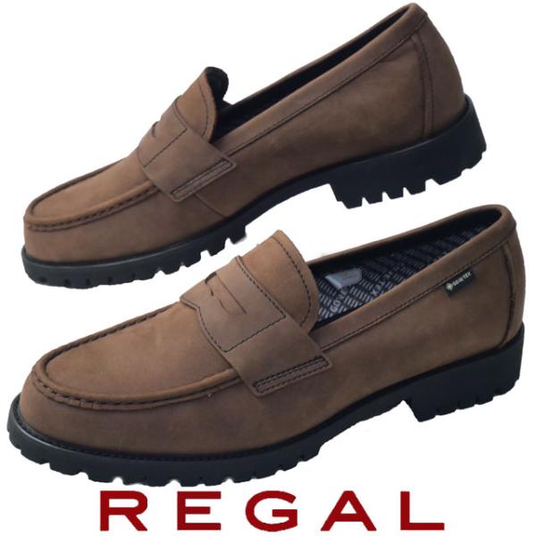 REGAL　レザー　コインロファー　ブラウン　美品　ビジネスシューズ　24.5 REGAL リーガル コインローファー メンズ 24.5㎝EE レザーシューズ