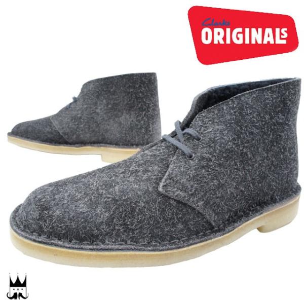 N[NX ClarksfU[gu[c Y u[c Desert Boot ~bhJbg V[gu[c V[g N[v\[ XG[h O[ GREY