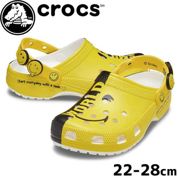 クロックス Crocs メンズ レディース サンダル クラシック スマイリー 2 クロッグ コンフォートシューズ アクアサンダルスマイル ニコちゃん 7122 94s シューマートワールド 通販 Paypayモール