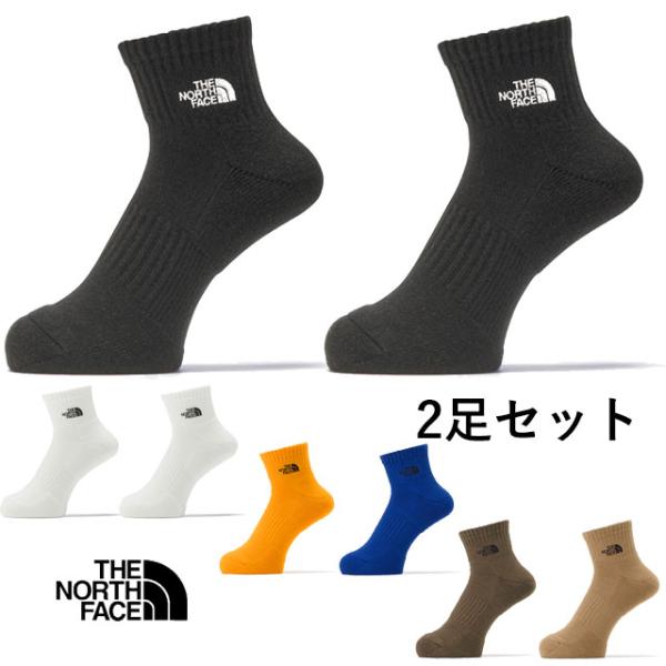 ザ・ノース・フェイス 靴下 メンズ TNF ロゴ 2P アンクル 2足セット レディース くるぶし丈 アパレル 抗菌 防臭 2足組 スニーカーソックス NN82611 テディ 小物