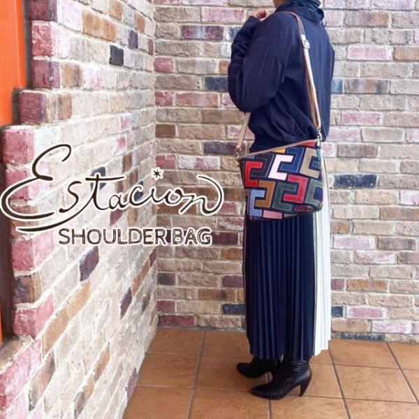 エスタシオン 斜めがけ バッグ 本革 レディース ショルダーバッグ