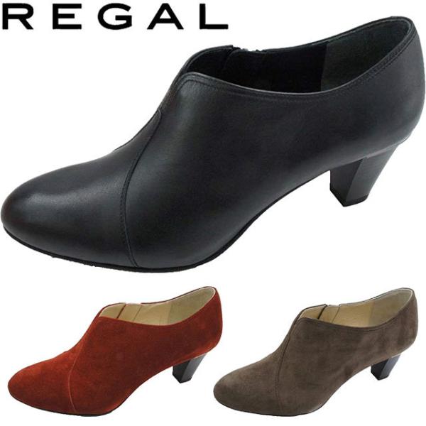 REGAL レディース ブラック　本革 レザー　ブーティ　パンプス smw_p12-f53k