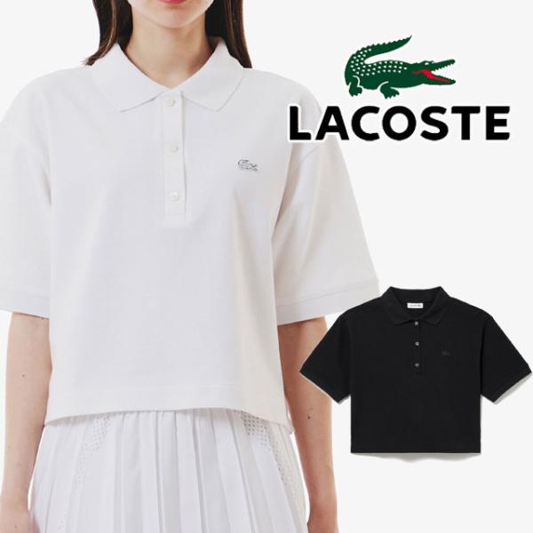 ラコステ♡ レディース ポロシャツ ホワイト サイズL レディース] ラコステ ポロシャツ ホワイト [LACOSTE]
