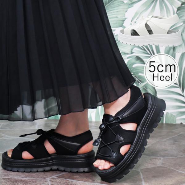 スポーツサンダル レディース 厚底 プラットフォーム スポサン