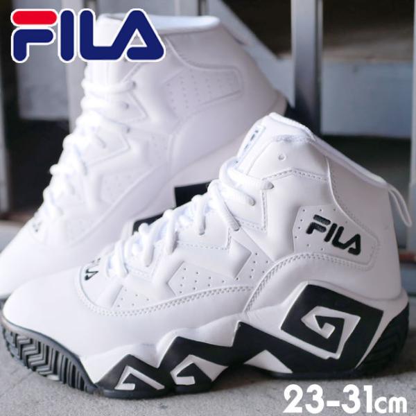 フィラ FILA MB 大きいサイズ メンズ レディース 厚底スニーカー靴 厚底シューズ ハイカット 白 ホワイト 復刻 ミッドカット グルグル  ぐるぐる FHE102