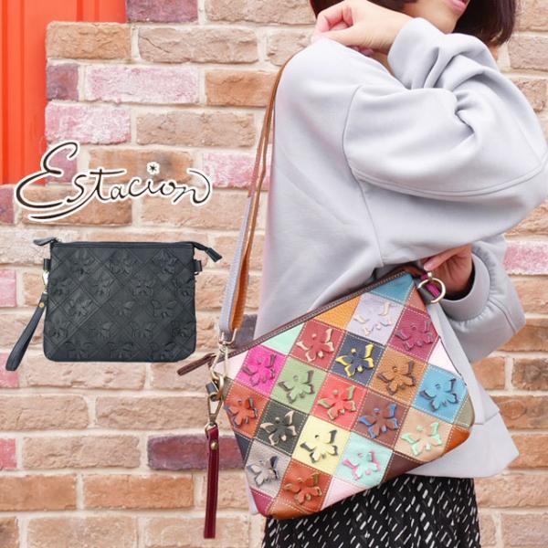 送料無料 レディース FW 秋冬 新作 秋新作 冬新作 クラッチバッグ ショルダーバッグ 人気 流行 定番 2022 2023 Estacion 3way 1307 本革 サコッシュ マルチ ブラック カバン レザー エスニック 蝶々 バタフライ 斜めがけ smw_t08c-1307