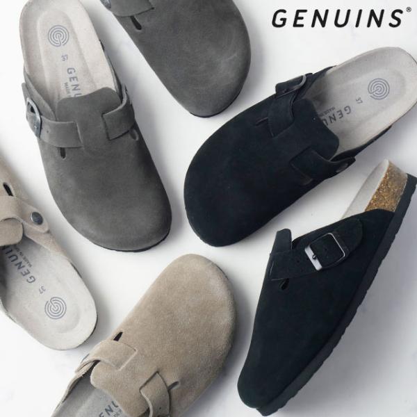 送料無料 コンフォートサンダル メンズ レディース AW 秋冬 新作 秋新作 冬新作 人気 流行 定番 2026 ジェニュインズ GENUINS G106582 G105495JT G106581 RIVA VELOUR スペイン製 サボサンダル リヴァ ベロア クロッグサンダル ブラック トープ ダークグレー GENUINS（ジェニュインズ） スペイン製 コンフォートサンダル メンズ