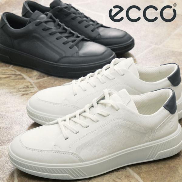 ecco（エコー） スニーカー メンズ 白ムーブ ローカット レザー