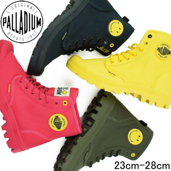 pfBE PALLADIUM×SMILEY Y fB[X nCJbg Xj[J[ pp X}C[ tFXgobO 76074 CG[ ubN J[L sN  C