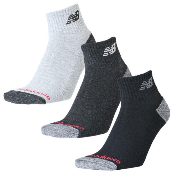 ニューバランス 靴下 メンズ LAS55637 ミッドレングス3Pソックス レディース 3枚組 くるぶしソックス 3足セット くるぶし丈 スニーカーソックス アパレル ロゴ