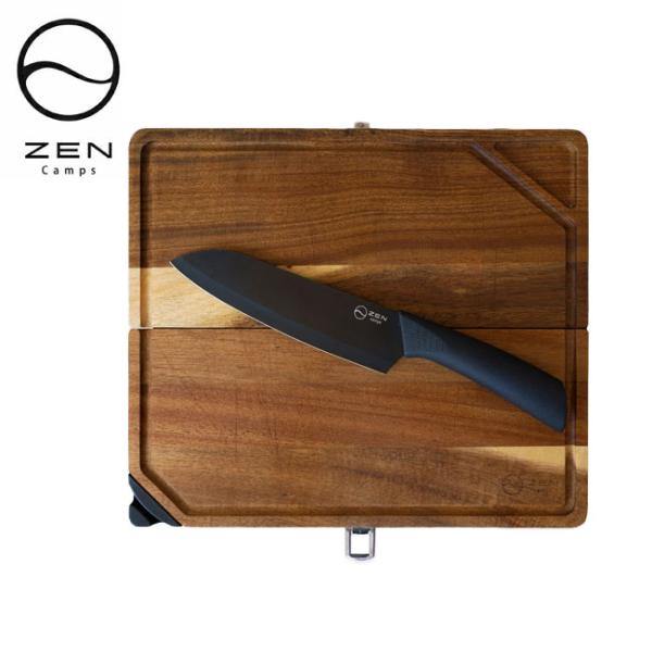 ZEN Camps ゼンキャンプ 包丁付きまな板 ES-GCDI-GBWQ 【 カッティングボード 折りたたみ コンパクト アウトドア キャンプ 料理 BBQ クッキング 】