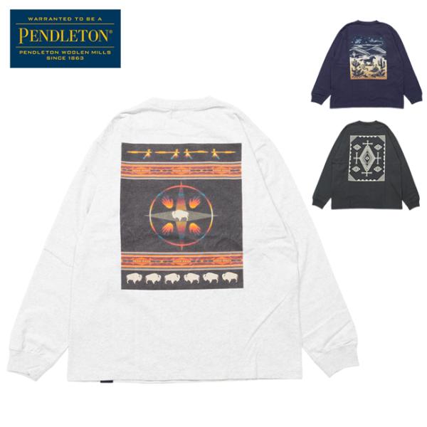PENDLETON ペンドルトン Back Print LS Tee バックプリントロングスリーブティー 5475-1016 【 トップス 長袖 ロンT 綿 コットン アウトドア 】
