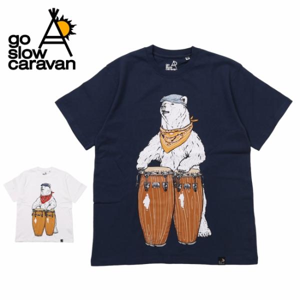go slow caravan ゴースローキャラバン USA/C コンガクマ TEE  361909 【 トップス Tシャツ 半袖 コットン 綿 】【メール便・代引不可】
