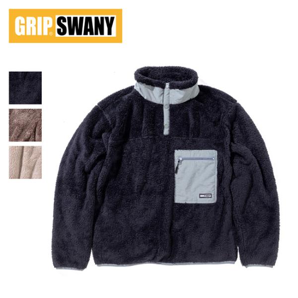 GRIP SWANY グリップスワニー CORAL FLEECE PULLOVER コーラルフリースプルオーバー GSMCT-077 【 トップス アウター 長袖 ボア キャンプ アウトドア 】