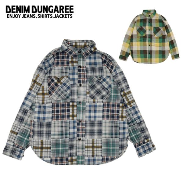 DENIM DUNGAREE デニムアンドダンガリー プリントチェックシャツ