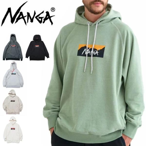NANGA（ナンガ） ECO HYBRID BOX LOGO SWEAT HOODIE エコハイブリッド