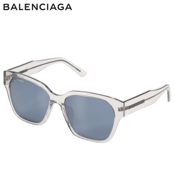 バレンシアガ BALENCIAGA サングラス アジアンフィット UVカット BB0215SA-004 アイウェア スクエア型 メンズ レディース グレー+ブルー BALENCIAGA（バレンシアガ） サングラス メンズ レディース アジアン