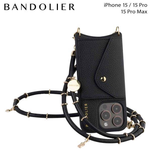 バンドリヤー BANDLIER iPhone15pro ケース　レザー　黒 BANDOLIER バンドリヤー スマホショルダー スマホケース