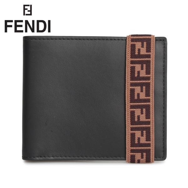 フェンディ FENDI 財布 二つ折り メンズ BI-FOLD WALLET ブラック 