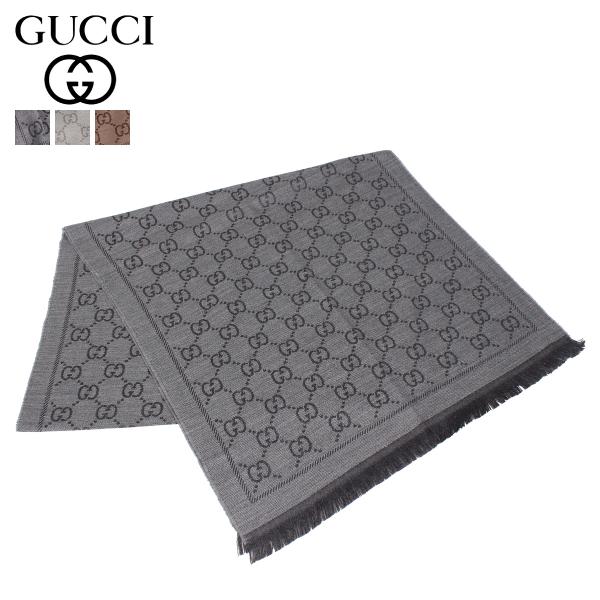 マフラー/ウール/グレー/イタリア製/GUCCI/グッチ 未使用品▼GUCCI グッチ 544628 シェリーライン×ヘリンボーン ウール100% マフラー ショール グレー イタリア製 メンズ 正規品 箱・タグ付き