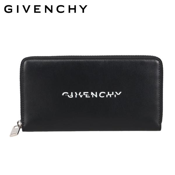 ⭐️ 美品 ジバンシー ロゴ 金具 ラウンドファスナー 長財布 ブラック 鑑定済 GIVENCHY ジバンシー 長財布 メンズ ラウンドファスナー LONG