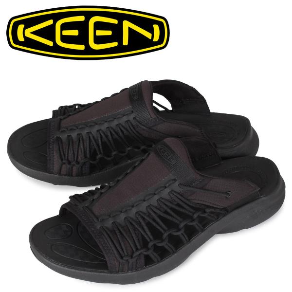 【新品】KEEN ブラック サンダル ユニーク　スライド 返品送料無料】キーン KEEN サンダル ユニーク スニーク