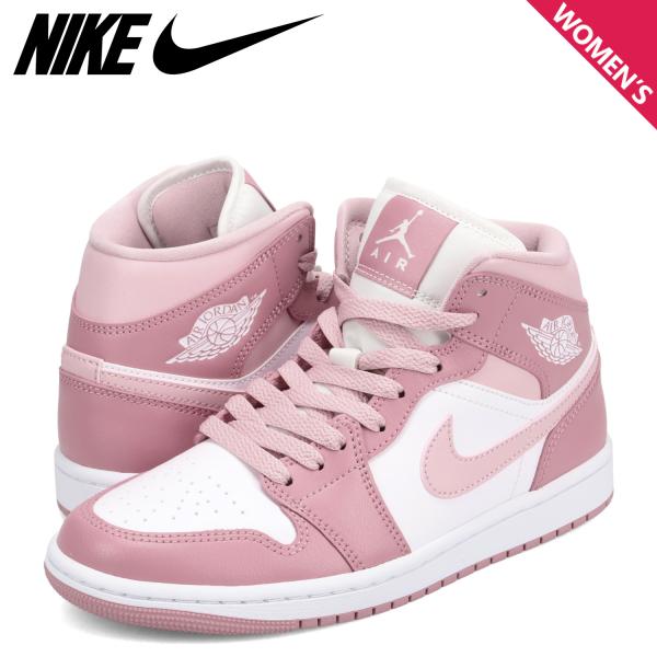 ナイキ NIKE ウィメンズ エアジョーダン1 ミッド スニーカー レディース WMNS AIR JORDAN 1 MID ピンク BQ6472-605